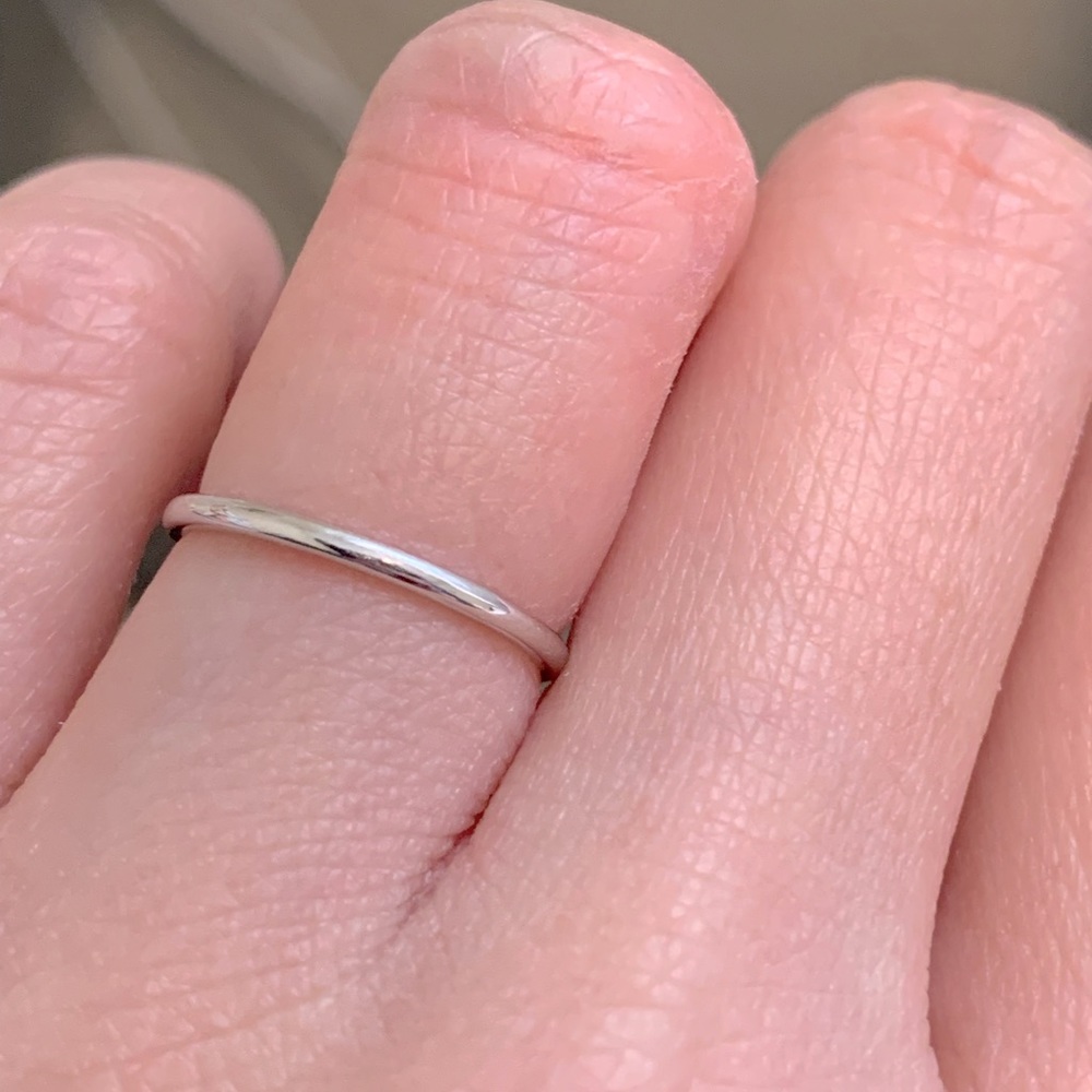 14k solid white gold women’s ring